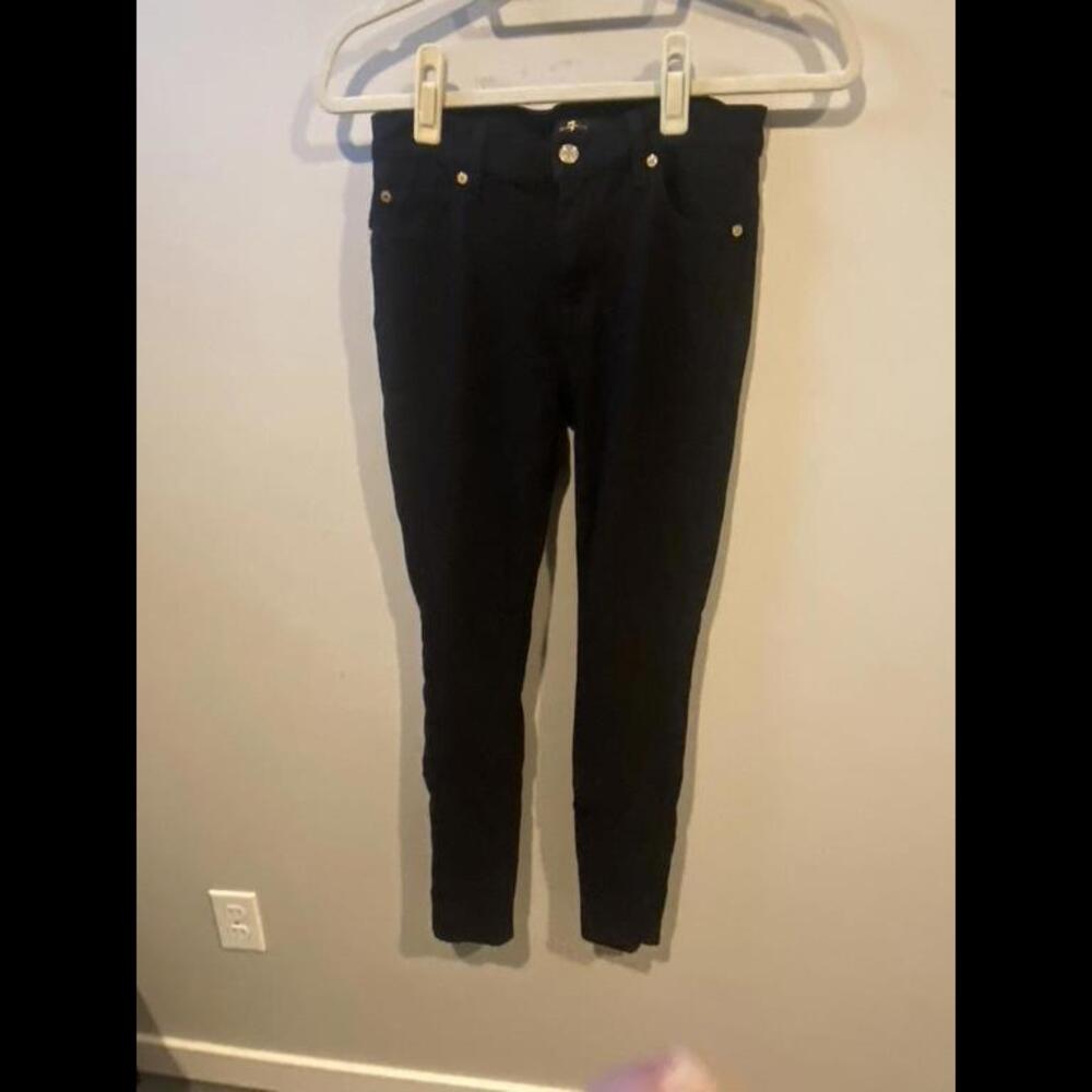 7 for All Mankind Black Skinny Jeans- size 26, EUC